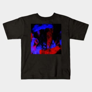 Do not look back | Red, blue and black abstract Kids T-Shirt